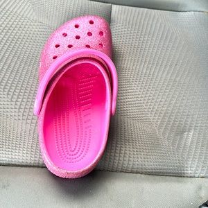 Pink sparkly water crocks